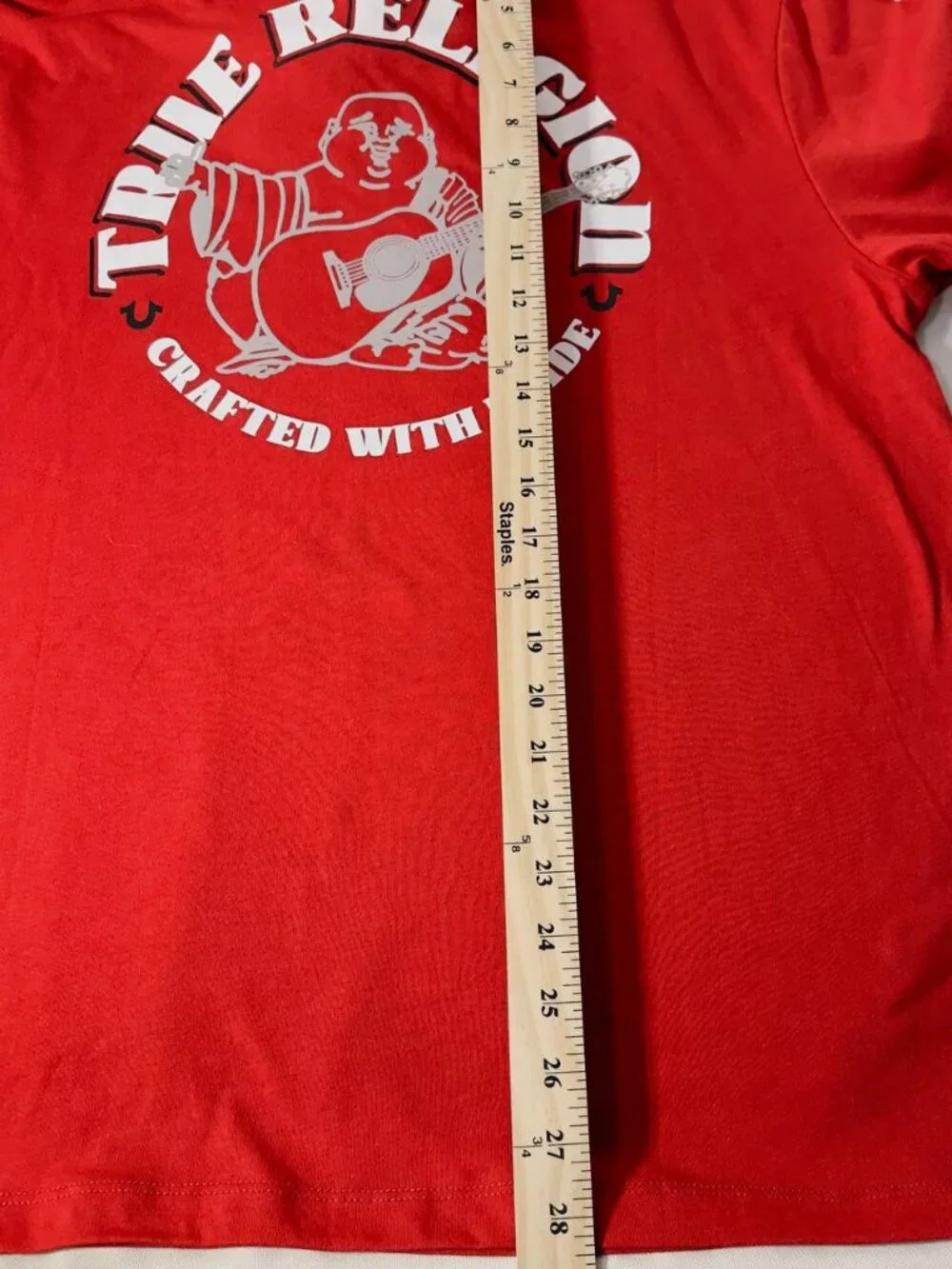True Religion Short Sleeve Hooded T-Shirt – Red – Size L – NWT